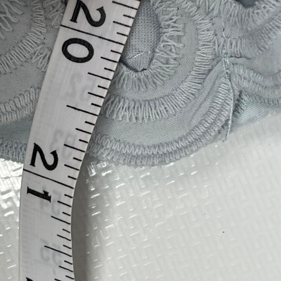 Maje Guipure Lace Top - Size 3 (Large, fits like Medium) Pale Blue / White - Picture 11 of 14